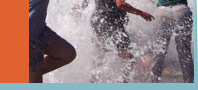 Students Play in the surf at Rosario Beach